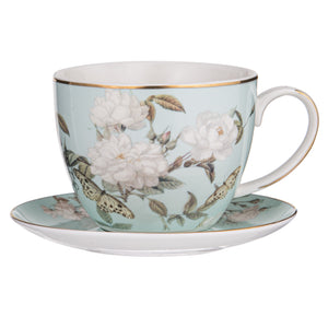 Elegant Rose Mint Cup & Saucer