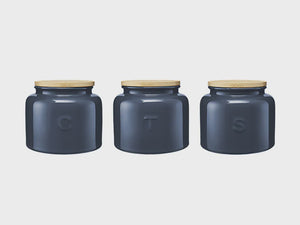 Indulgence Canister 600ML Set 3 Slate Blue