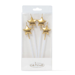 Candles Gold Star 4pk