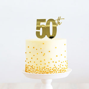 Cake Topper Gold - 50th