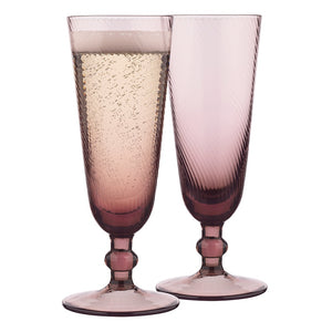 Aveline Set of 4 Champagne Flutes 150ml Plum