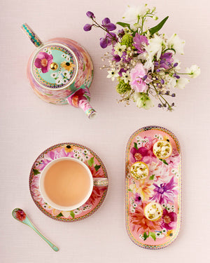 Teas & C's Dahlia Daze Cup & Saucer 240ML Pink