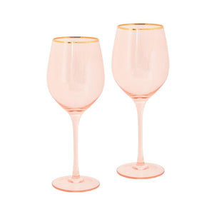 Rose Crystal Wine Glasses