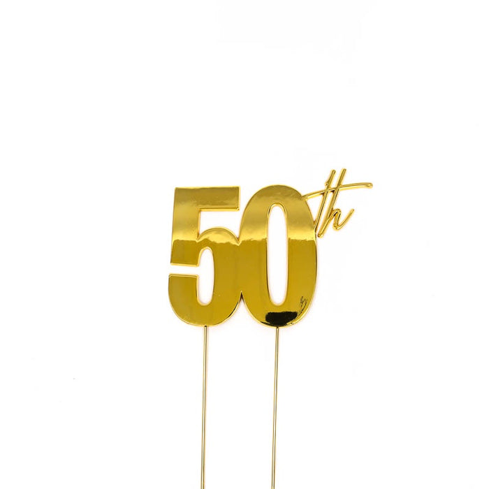 Cake Topper Gold - 50th