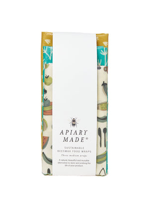 Three Medium Beeswax Wrap Pack