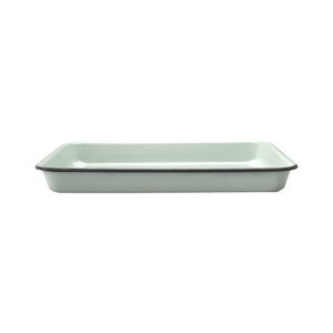 Enamel Rect Baking Tray 28x22cm - Duck Egg Blue/Grey