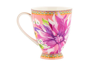 Teas & C's Dahlia Daze Footed Mug 300ML Pink