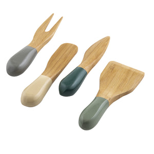Natural Forms Bamboo Cheese Knife Set/4