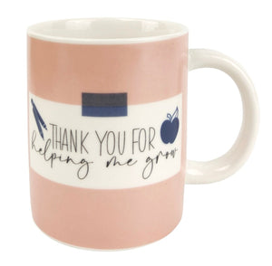 Best Teacher Ever Mug Pink & Navy 10cm