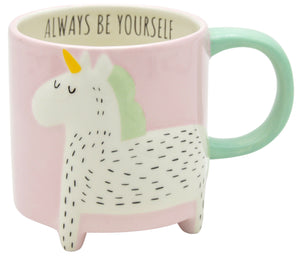 Animal Unicorn Mug with Legs Pink