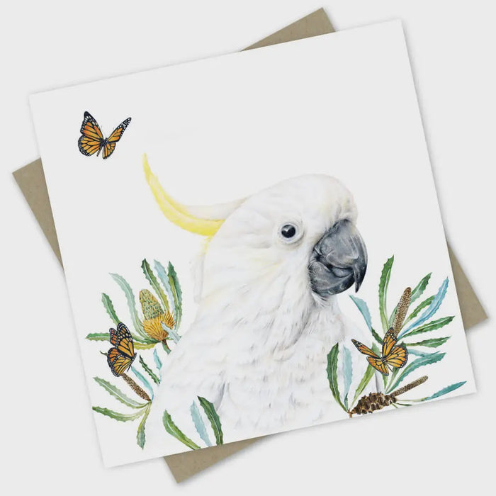 Greeting Card - Australiana: Nullah the White Cockatoo