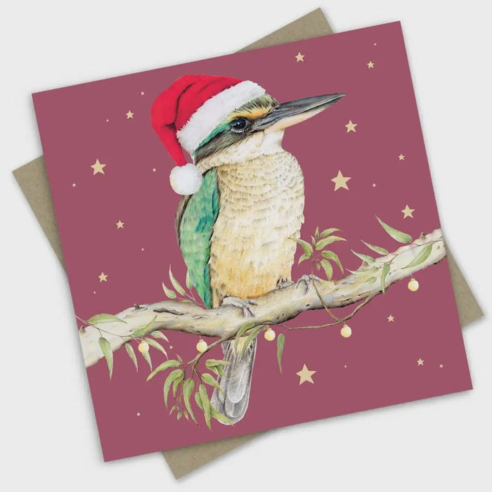 Greeting Card - Christmas Card: Kingfisher Santa