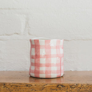 Candle Rose Pink Gingham -  Peony Rose