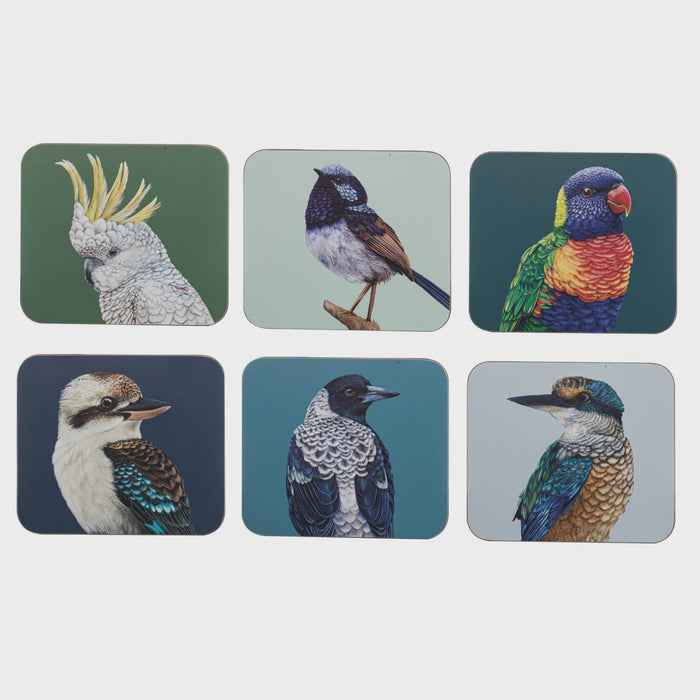 Modern Birds Assorted 6pk Coaster