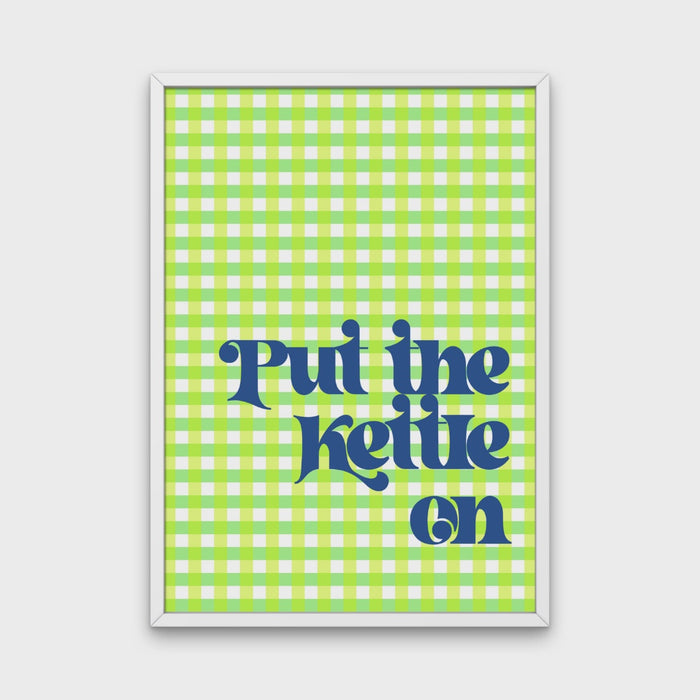 Print - Put the Kettle On Plaid A5