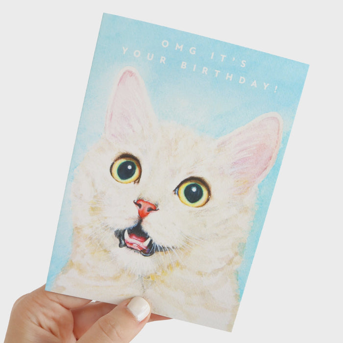 Greeting Card - OMG It's Your Birthday! Cat-Lover