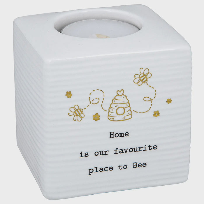 Thoughtful Words Tealight Holder Home/Bee