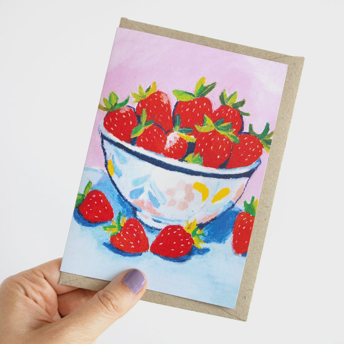 Greeting Card - Sweet Strawberry Bowl
