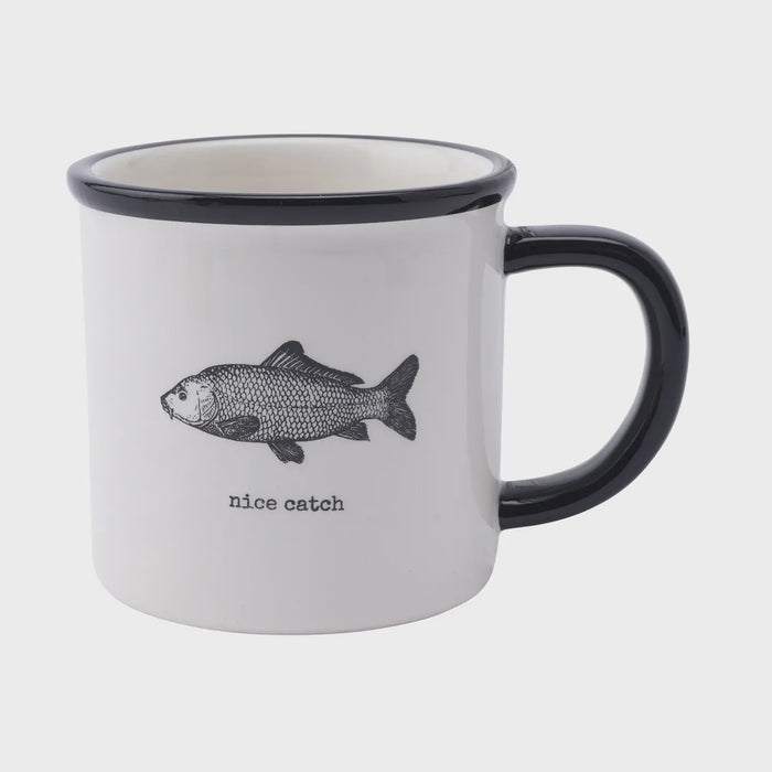 Stoneware Mug - Reel Fly Fishing Co. 'nice Catch'