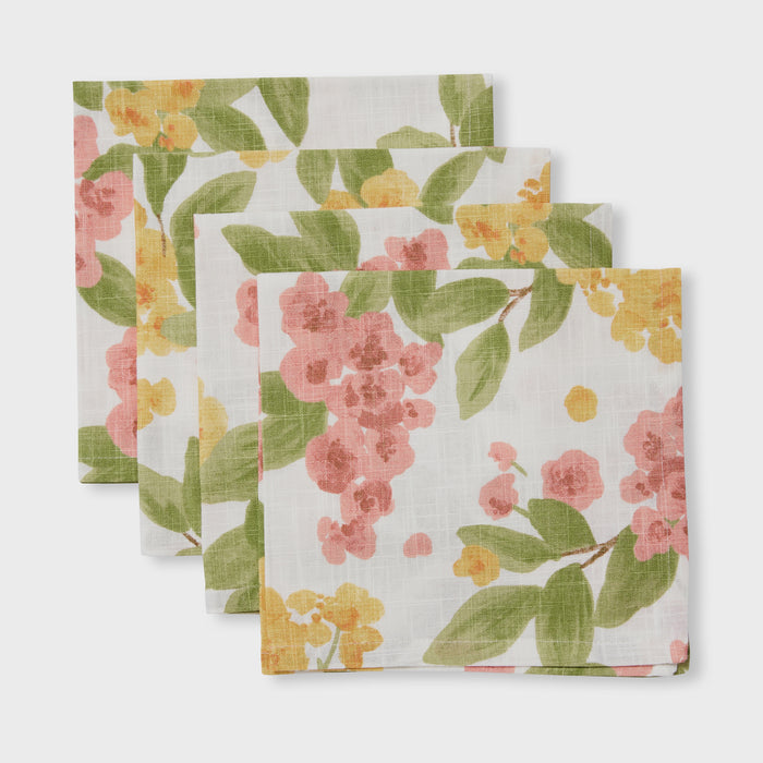 New Annie Pink/Orange Napkin Set 4