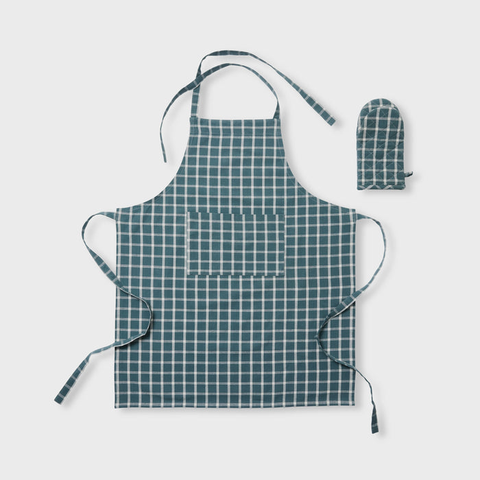 Walsh Check Apron And Glove Set