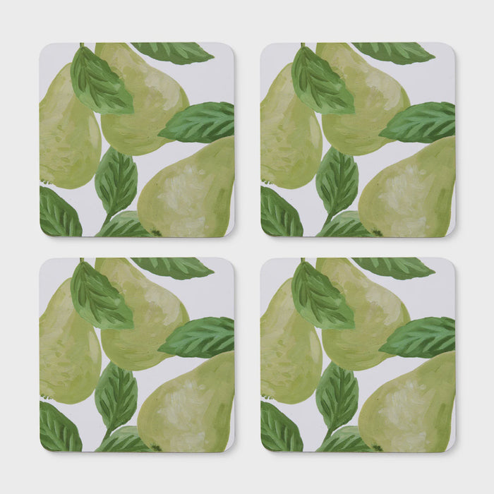 Pears Square Coaster Set 4