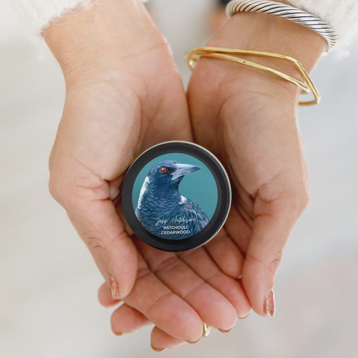 Jess Hutchison Candle Tin - Patchouli Cedarwood