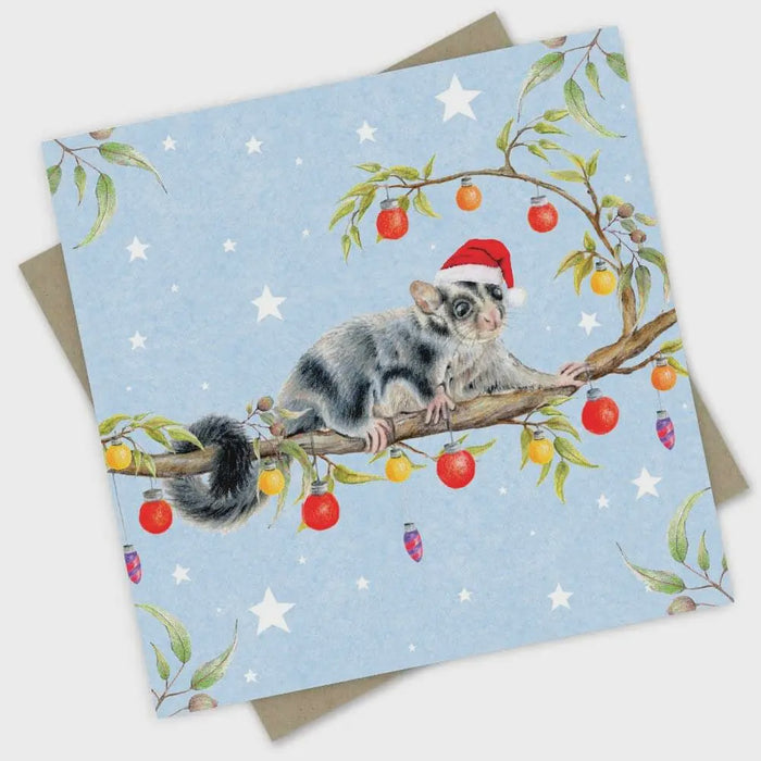 Greeting Card - Christmas Card: A Sugar Glider Christmas