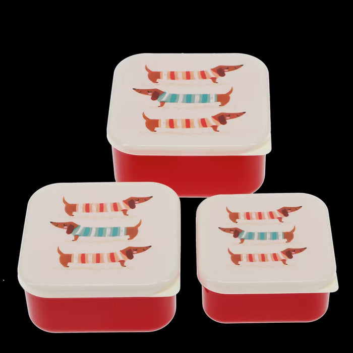 Snack boxes (set of 3) - Sausage Dog
