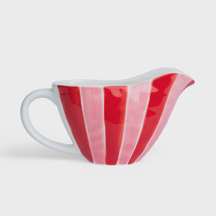 Gravy Jug - Pink and Red Stripe