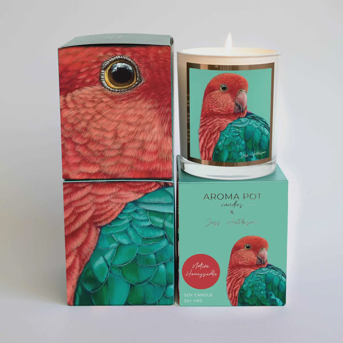 Jess Hutchison Artist Soy Candle Native Honeysuckle