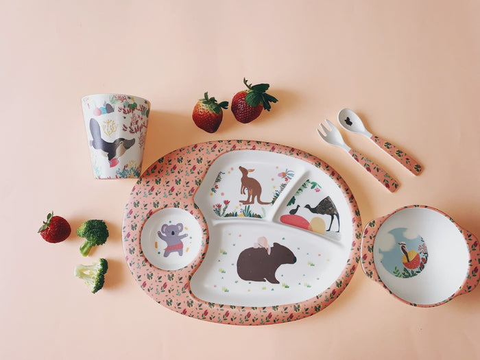 5pcs Childrens Dinner Sets - Australian Animals
