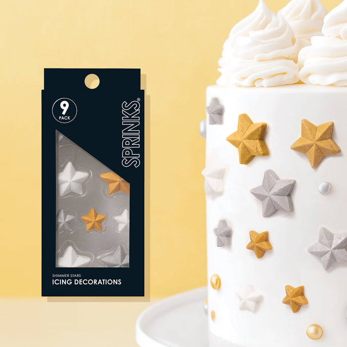 Shimmer Stars Icing Decorations