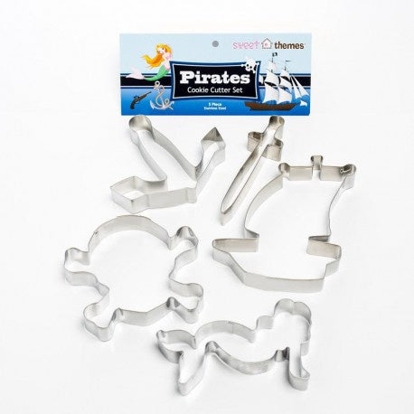 Pirate 5pce SS Cookie Cutter Pack