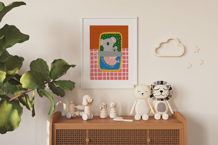 A4 Art Print - Australian Animal /Sardine Koala