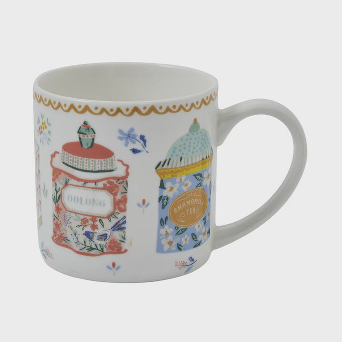 Tea Tins New Bone China Mug 250ml Multi-Coloured 8.2x8.2x8.2cm