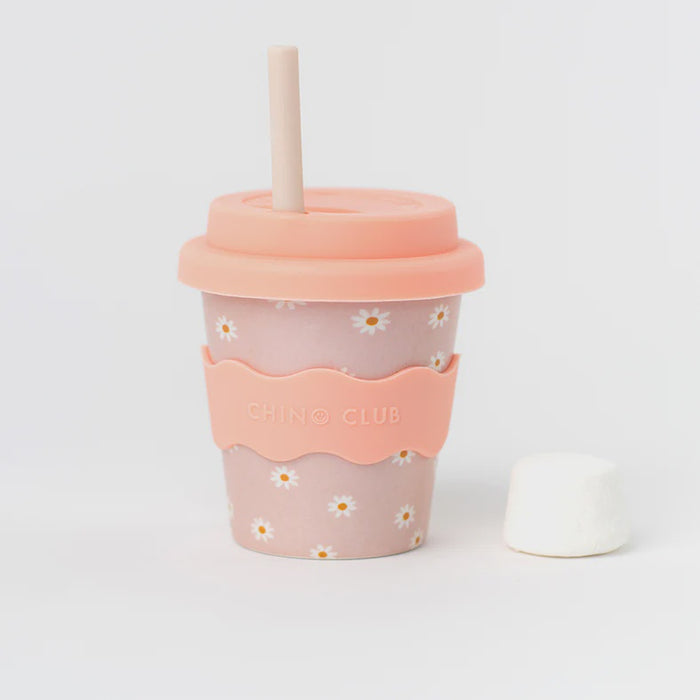 4oz Pink Daisy Babychino Cup