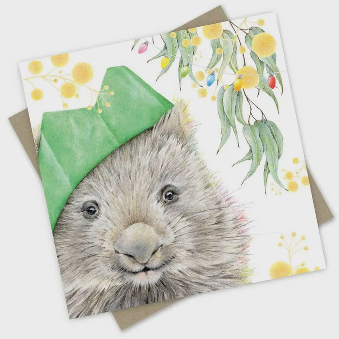 Greeting Card -Christmas Card: Wombaty Christmas