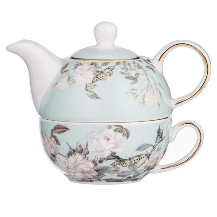 Elegant Rose Mint Tea For One