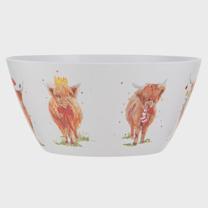 Coo Christmas Large Melamine Salad/Chip Bowl
