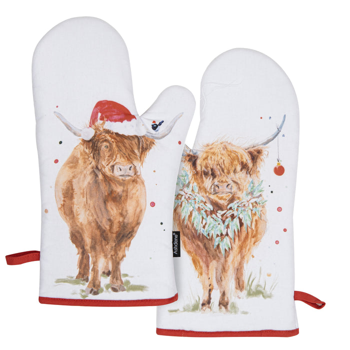 Coo Christmas Oven Mitt 2pk