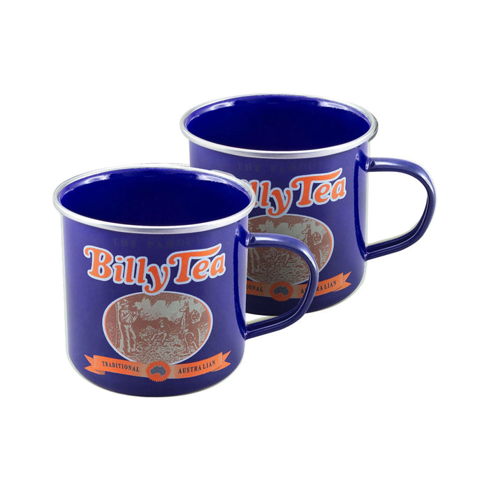 Billy Tea Enamel Mugs Set of 2