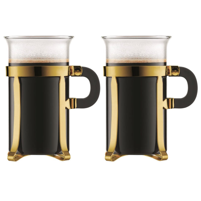 Chambord  2pc Coffee Glass 300ml Gold