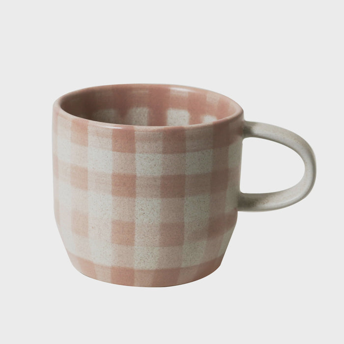 Cats' Pyjamas - Soft Terracotta Check Mug