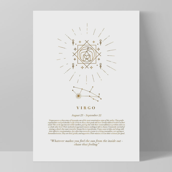 Print - Virgo Star Sign A4