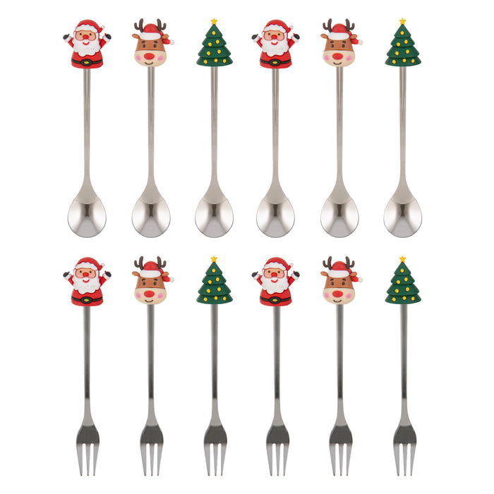 Festive Fun Cocktail Spoons or Forks