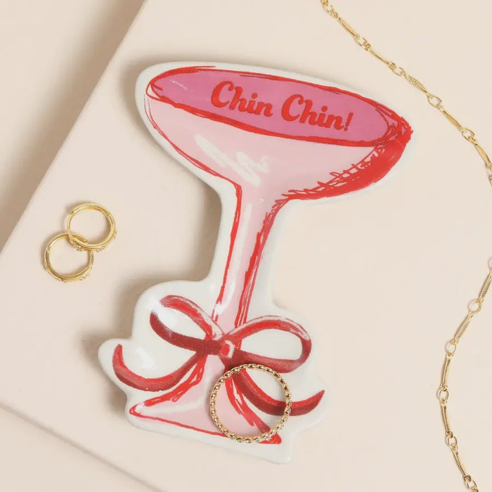 Chin Chin Cocktail Ceramic Trinket Dish