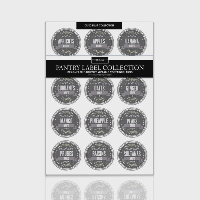 Dried Fruit Collection Pantry Labels