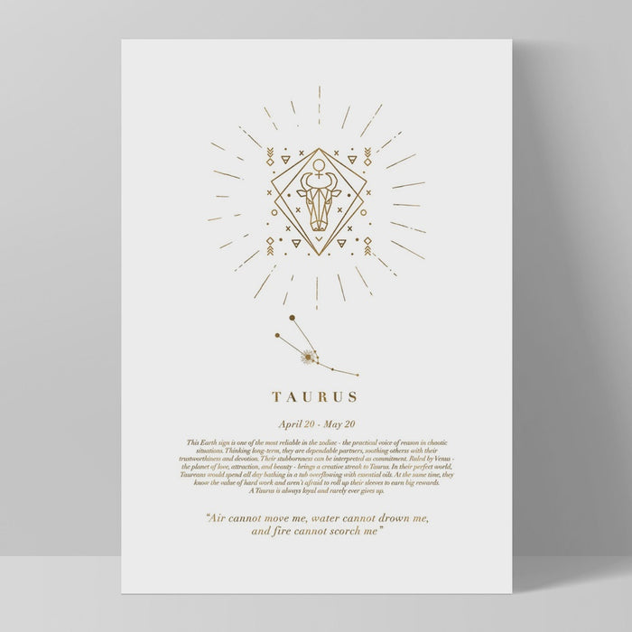 Print - Taurus Star Sign A4