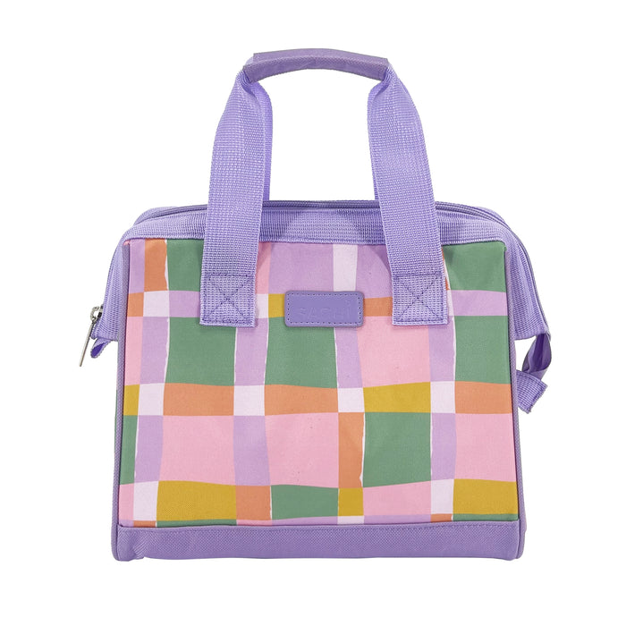 Insulated Lunch Bag - Pastel Checks